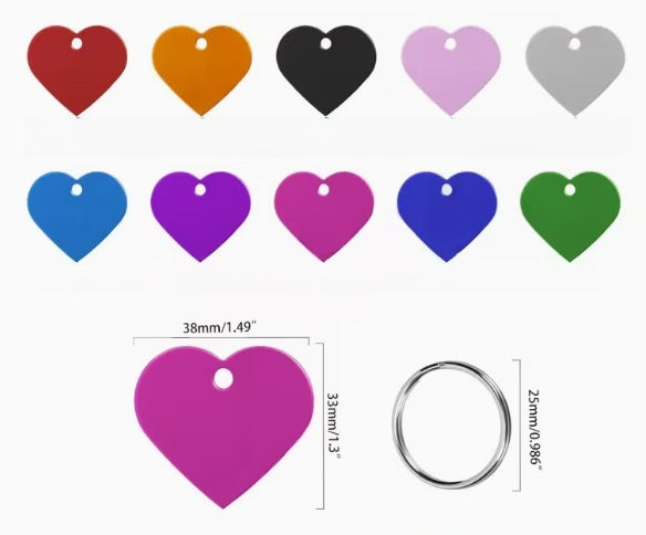 Heart Shaped Aluminum Tag
