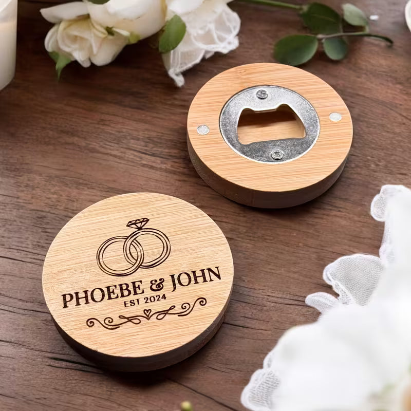 Round Wooden Bottle Opener